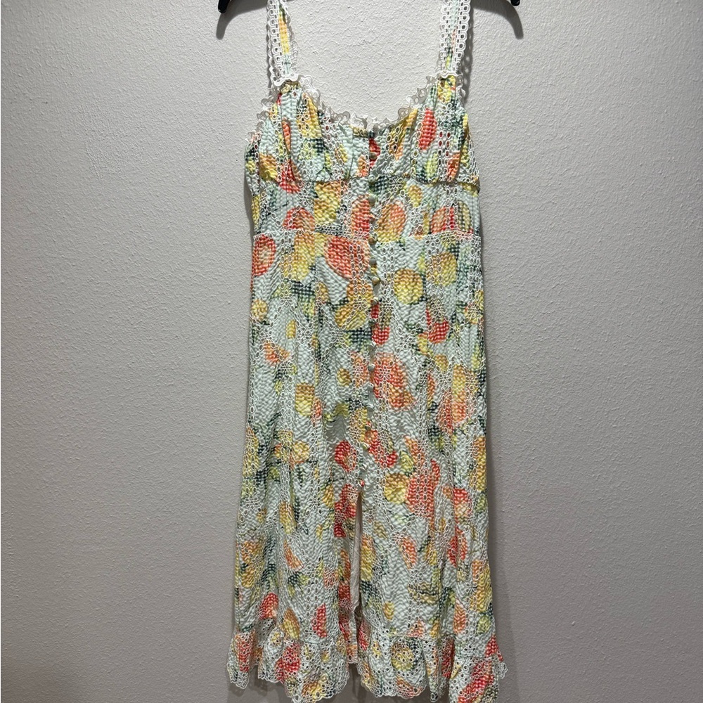 Anthropologie fruit eyelet Dress